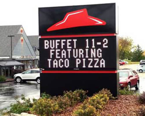 Pizza hut electronic sign