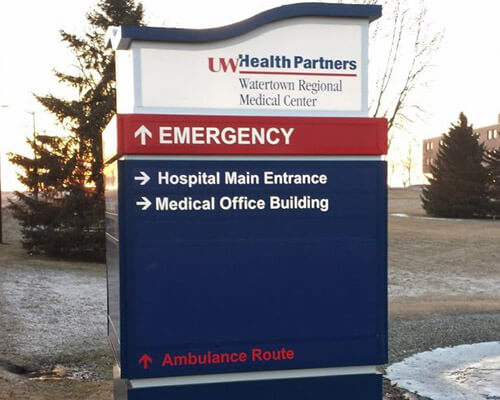 UW Health freestanding sign