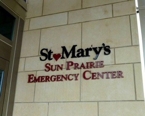 St. Mary's building sign